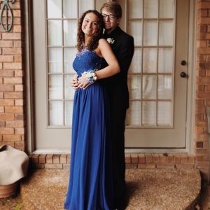 Royal blue prom dress